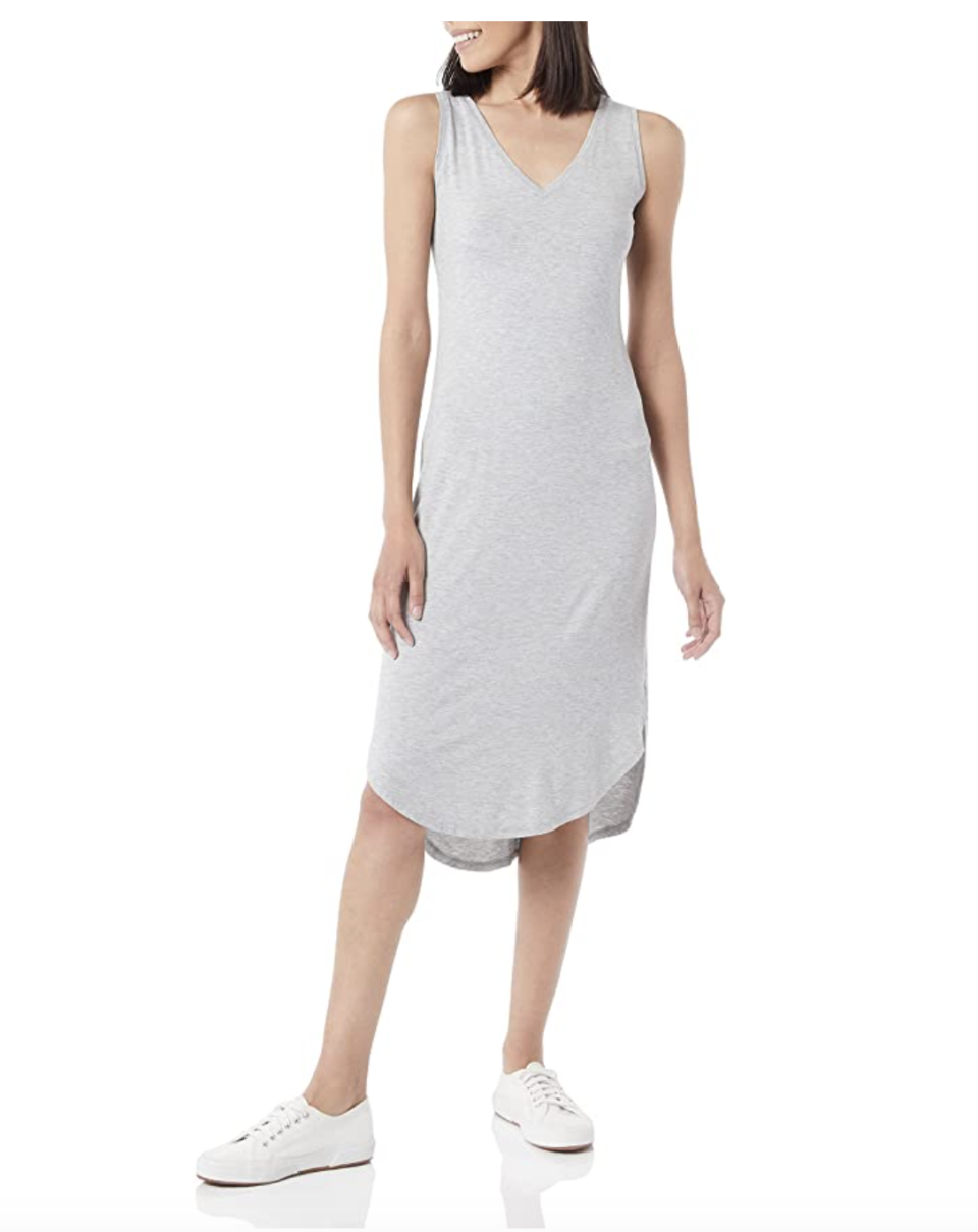 11) Daily RitualJersey Sleeveless V-Neck Midi Dress