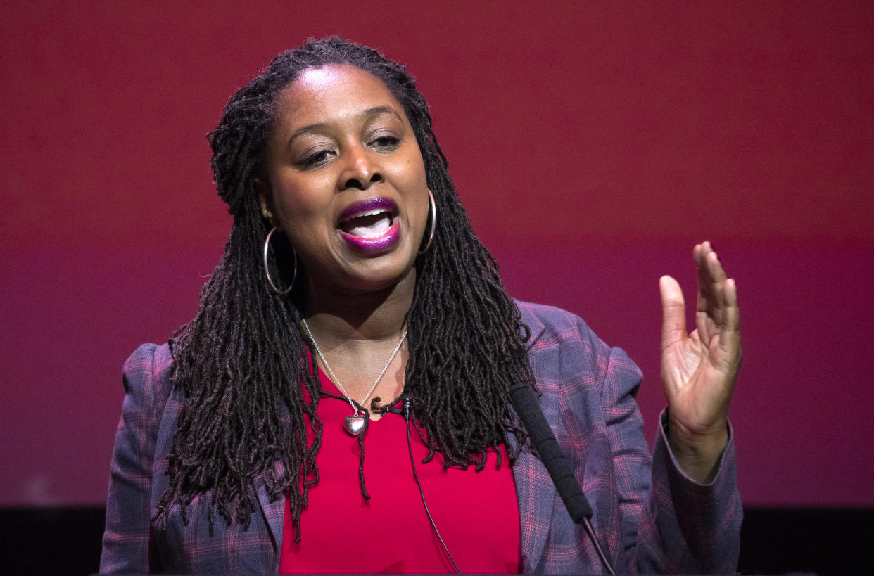 Dawn Butler during the Labour leadership hustings at the SEC centre, Glasgow.