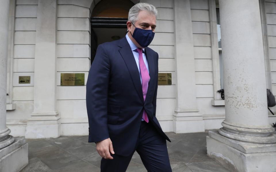 Brandon Lewis, the Northern Ireland Secretary, pictured during a visit to Dublin on Wednesday - Brian Lawless/ PA