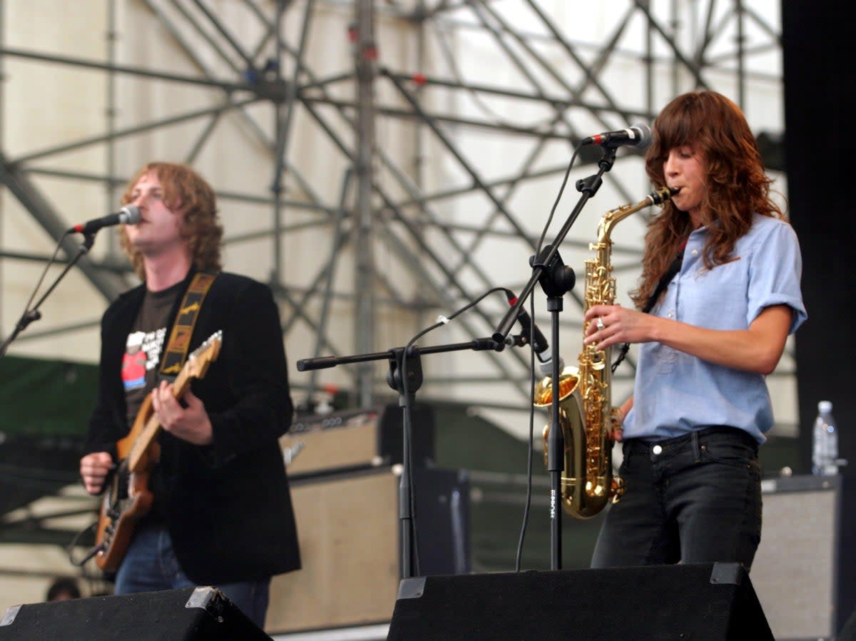 McCabe and Harding at a festival in Bologna in 2004 (P Luigi Zolli/Shutterstock)