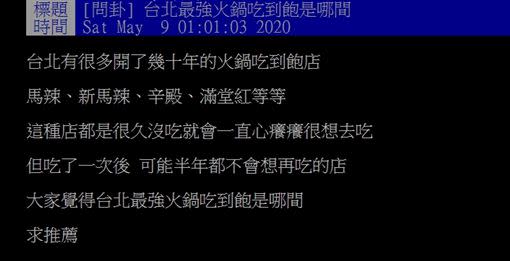 台北最強的火鍋吃到飽是哪家呢？（圖／翻攝自PTT）