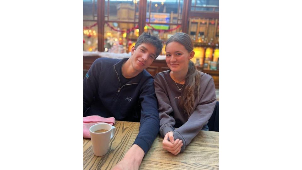 Reuben Owen with his girlfriend Sarah Dow