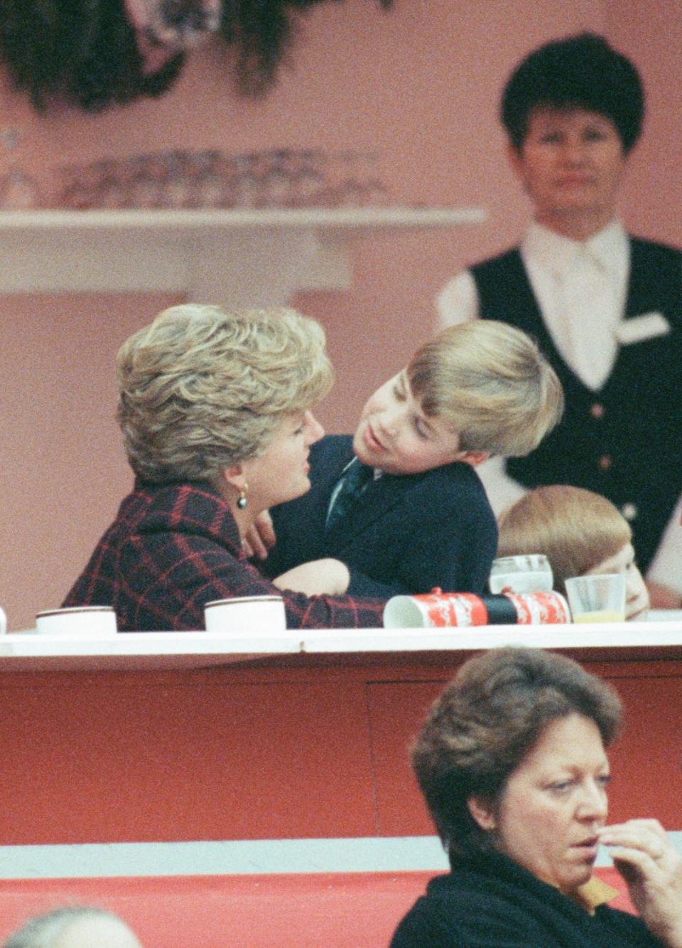 William's sweet moment with mum