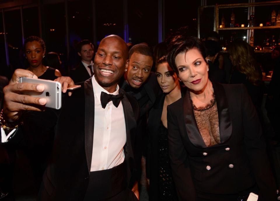 Tyrese Gibson, Terrence J, Kim Kardashian, and Kris Jenner