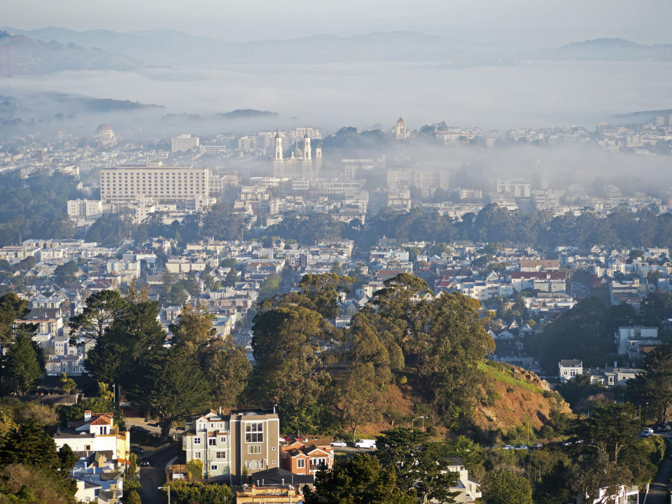 Twin Peaks San Francisco fog Karl