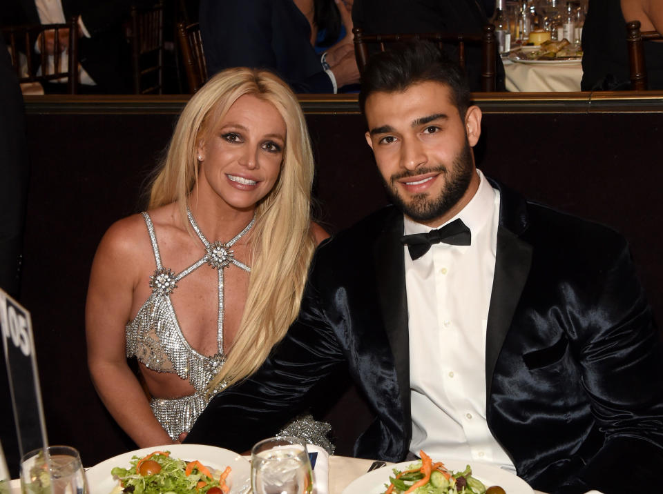 Spears and Asghari attend the 29th Annual GLAAD Media Awards on April 12, 2018 in Beverly Hills.&nbsp; (Photo: J. Merritt via Getty Images)