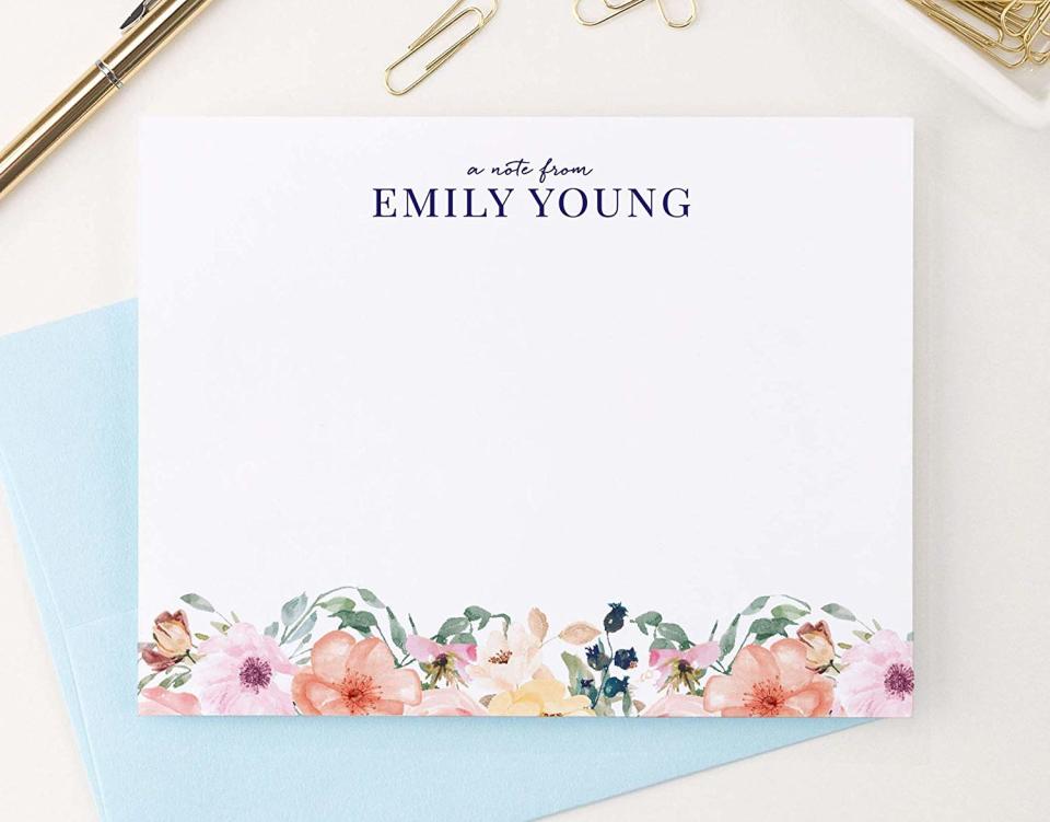 Even mundane info feels special when shared on pretty stationery. (Photo: Amazon) 