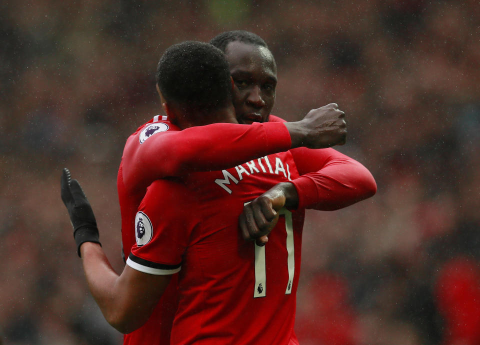 Manchester United’s Anthony Martial celebrates his goal