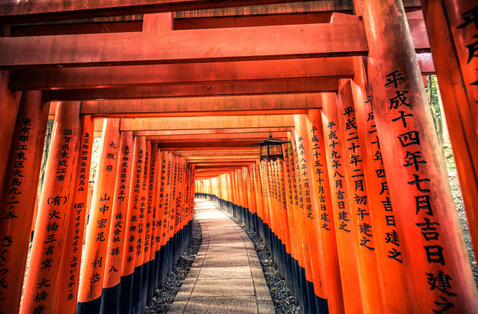 Torii road in Fushimi Inari Temple.