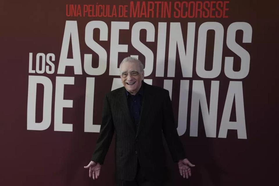 Martin Scorsese promocionando Los Asesinos de la Luna en México (Imagen: Los Angeles Times)