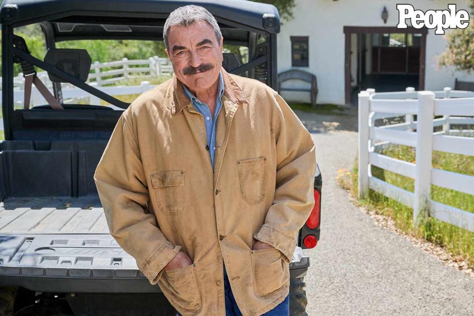 <p><a href="https://www.instagram.com/jefflipsky/">Jeff Lipsky</a></p> Tom Selleck at home in Thousand Oaks, Calif.