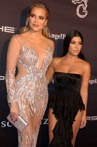 Khloe Says She Didn't Like Kourt's Wedding Dress silver peek a boo dress