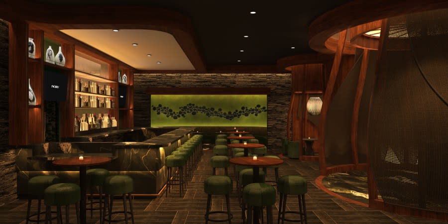 Renderings for Nobu Hotel, restaurant (Courtesy: Harrah’s New Orleans Casino and Hotel)