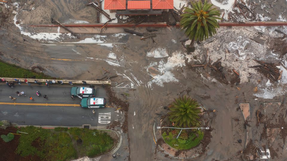 Storm debris fills the Rio Del Mar neighborhood of Aptos in Santa Cruz County. - Nic Coury/AP