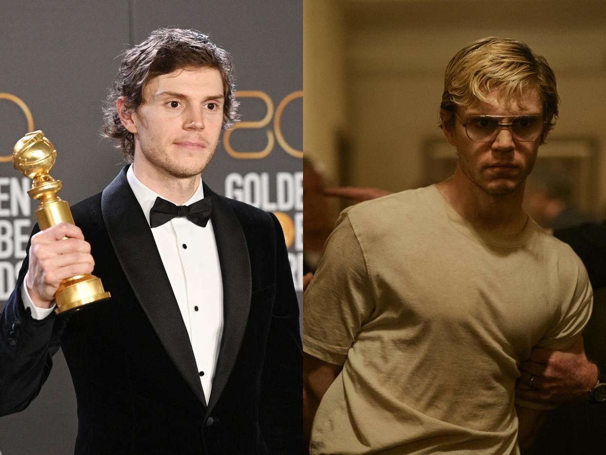 Evan Peters won the award for Best Actor in a Limited or Anthology Series or Television Film for "Dahmer – Monster: The Jeffrey Dahmer Story"