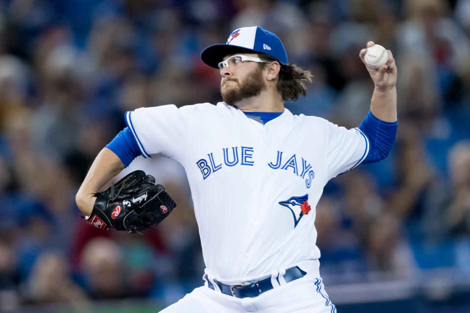 TORONTO, ON - SEPTEMBER 13: Toronto Blue Jays Pitcher Anthony Kay (70) throws a pitch during the MLB regular season game between the Toronto Blue Jays and the New York Yankees on September 13, 2019, at Rogers Centre in Toronto, ON, Canada. (Photo by Julian Avram/Icon Sportswire via Getty Images)