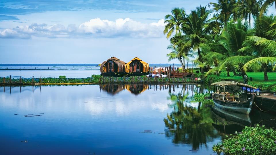 a houseboat on the backwaters of coastal Kerala