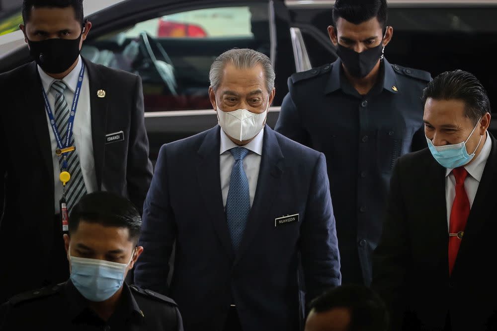 Prime Minister Tan Sri Muhyiddin Yassin attends a Perikatan Nasional event at Universiti Malaya, Kuala Lumpur September 1, 2020. ― Picture by Yusof Mat Isa