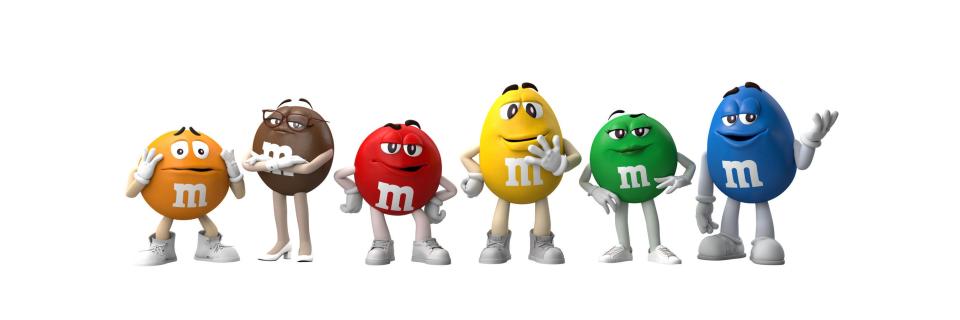 The new M&Ms characters.