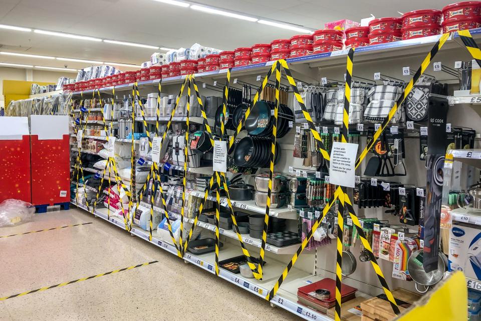 Supermarkets in Wales have been told to remove or cordon off ‘non-essential’ itemsPA