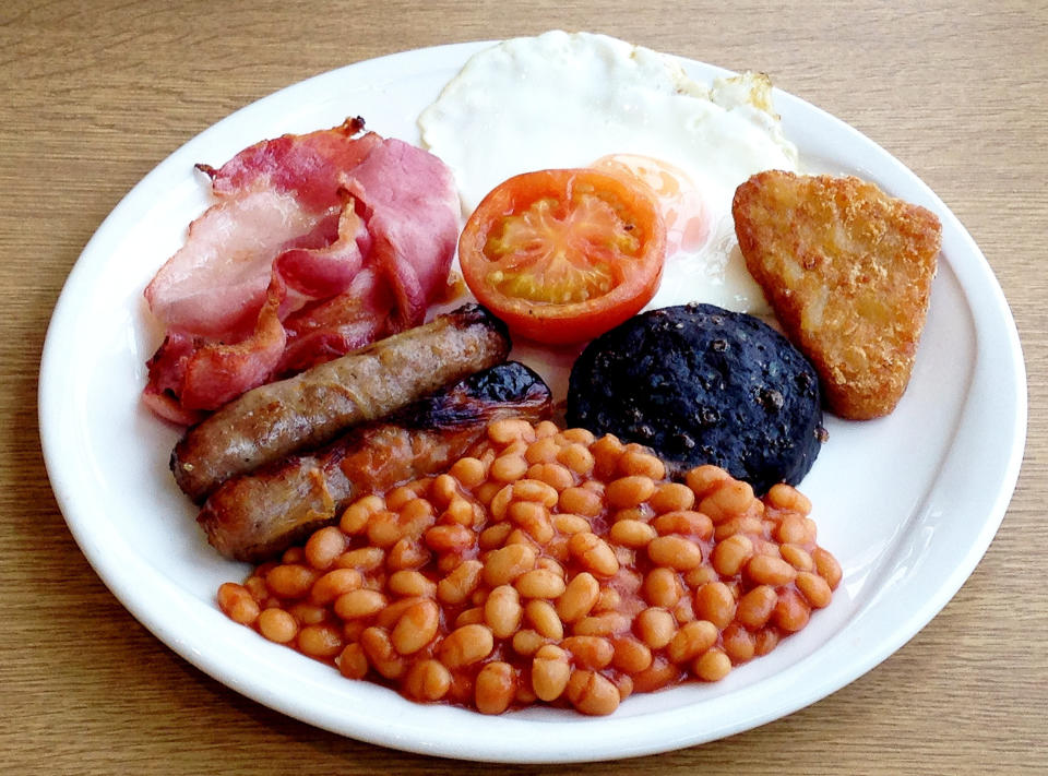 <em>Having a fry up is an activity behind Britishness (Picture: SWNS)</em>