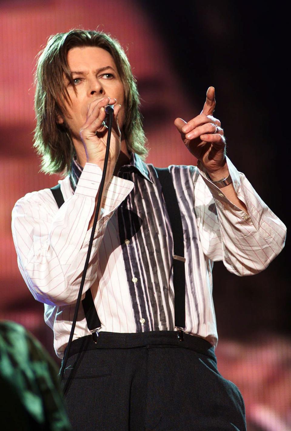 Wembley: David Bowie performing at Wembley Stadium in 1999 (Getty Images)