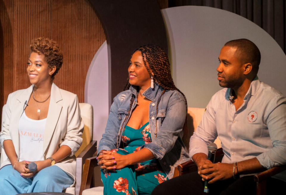 (Image: From left to right LaToya Stirrup, Dorian Morris, Neil Hudson)