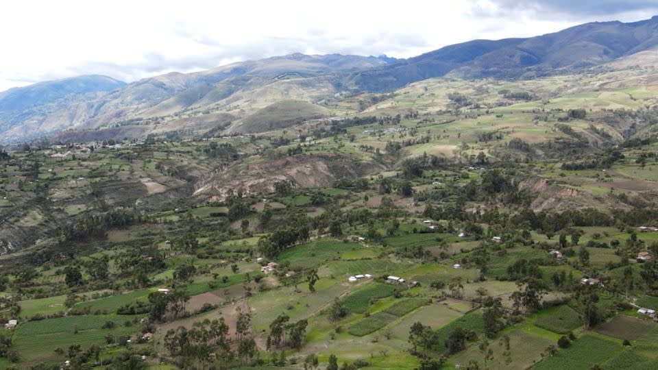 An aerial view of an area of Peruvian farmland where SIMPLi sources its food. - CNN