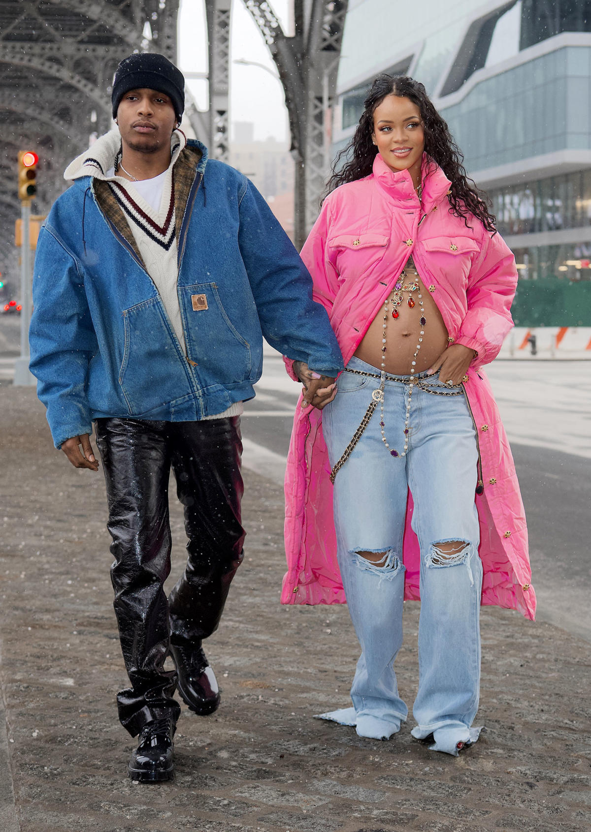 A$AP Rocky & Rihanna Wears Louis Vuitton by Virgil Abloh On Set Of A Music  Video In NYC