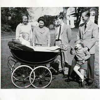 23) Prince Edward, Prince Andrew, Princess Anne, Prince Charles, Queen Elizabeth II and Prince Phillip