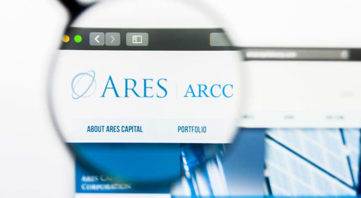 Ares Capital (ARCC) logo on its webpage