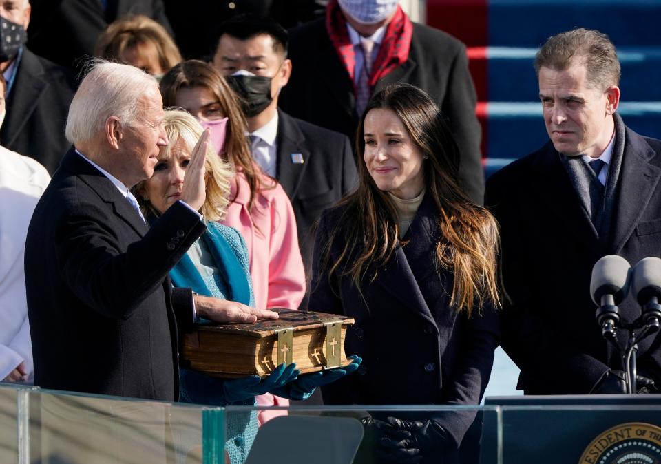 Joe Biden is sworn in as the 46th president of the United States at the U.S. Capitol, January 20, 2021.