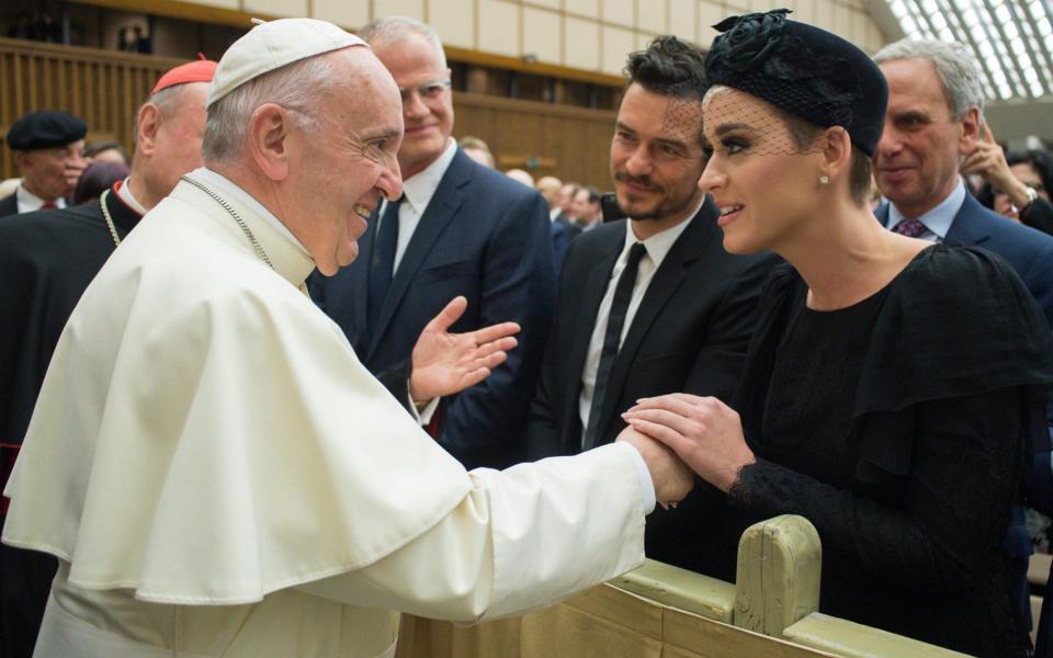 Divine: Katy Perry meets Pope Francis