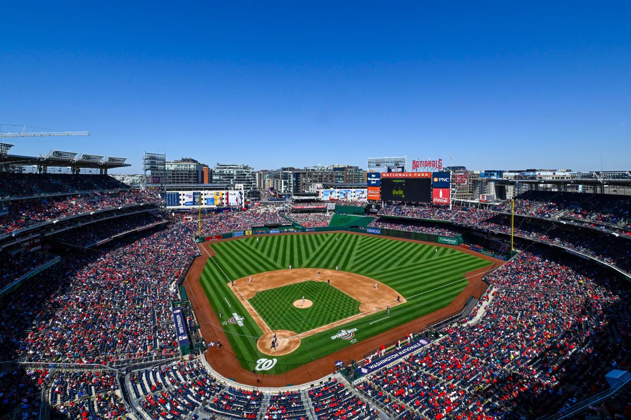 The Nationals played three seasons at RFK Stadium before moving to their forever home.