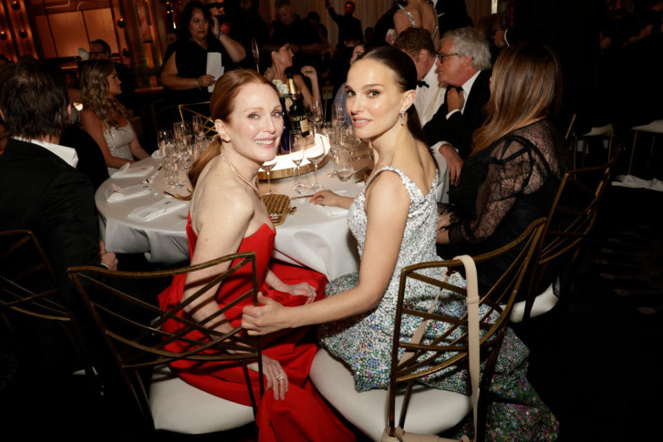 Julianne Moore and Natalie Portman at the Golden Globes