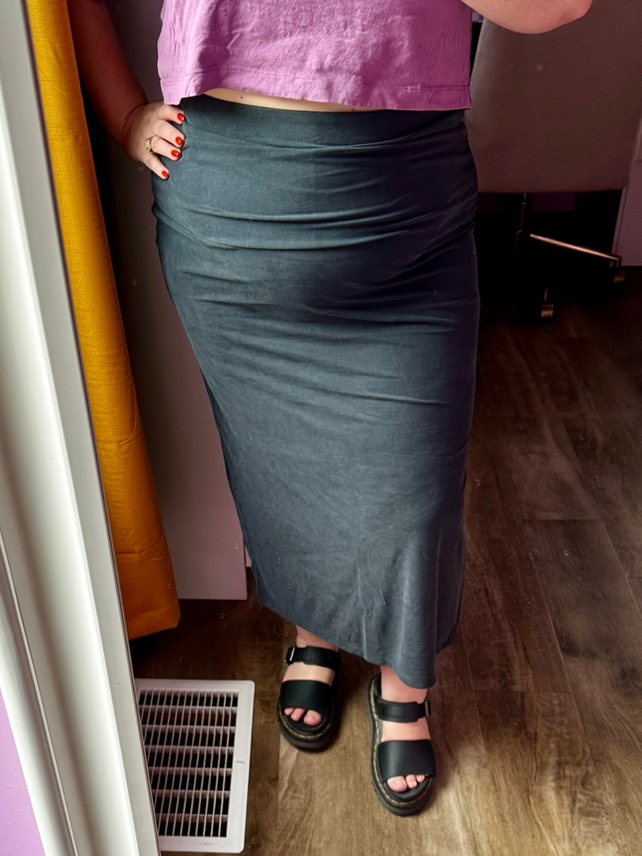 Ribbed Maxi Skirt (Photo via Author)