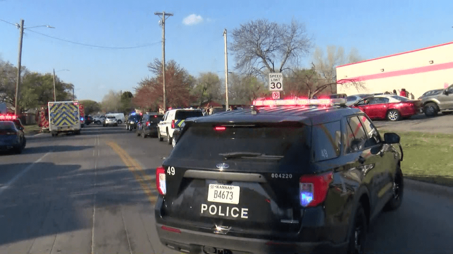 Shooting in east Wichita leaves one person dead near the intersection of 21st Street and Grove on March 21, 2024 (KSN Photo)