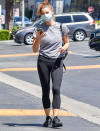 <p>Ashley Greene chats on the phone while out in L.A. on Wednesday.</p>