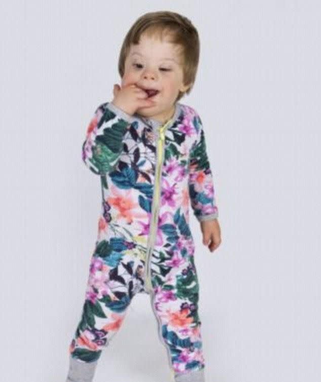 Parker Abianac was first criticised for wearing this floral Bonds onesie. Photo: Angelico Jarvis Photography 7 News