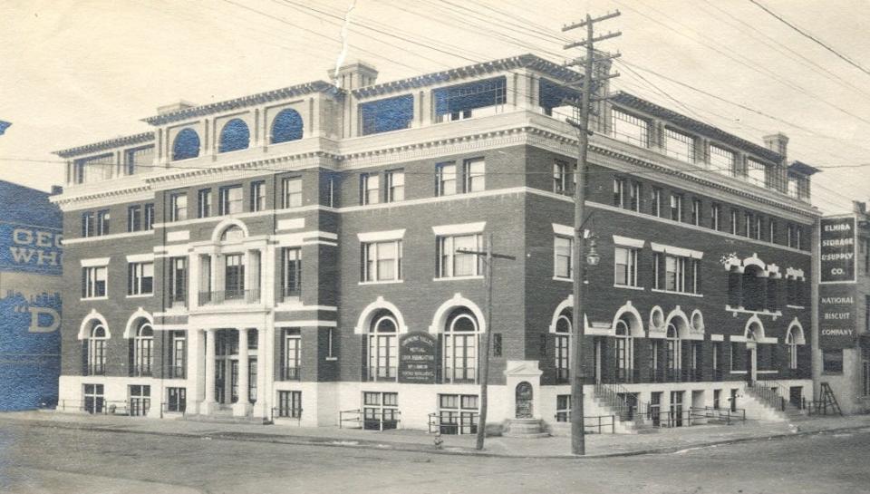 The Federation building in downtown Elmira, where Steele Memorial Library is now located.