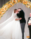 <p>For Serena Williams and now-husband Alexis Ohanian’s Beauty and the Beast-inspired nuptials, the tennis champion donned a frothy gown by Alexander McQueen (which even featured a pretty awe-inspiring cape). While, Alexis opted for an Armani suit. <em>[Photo: Instagram]</em> </p>