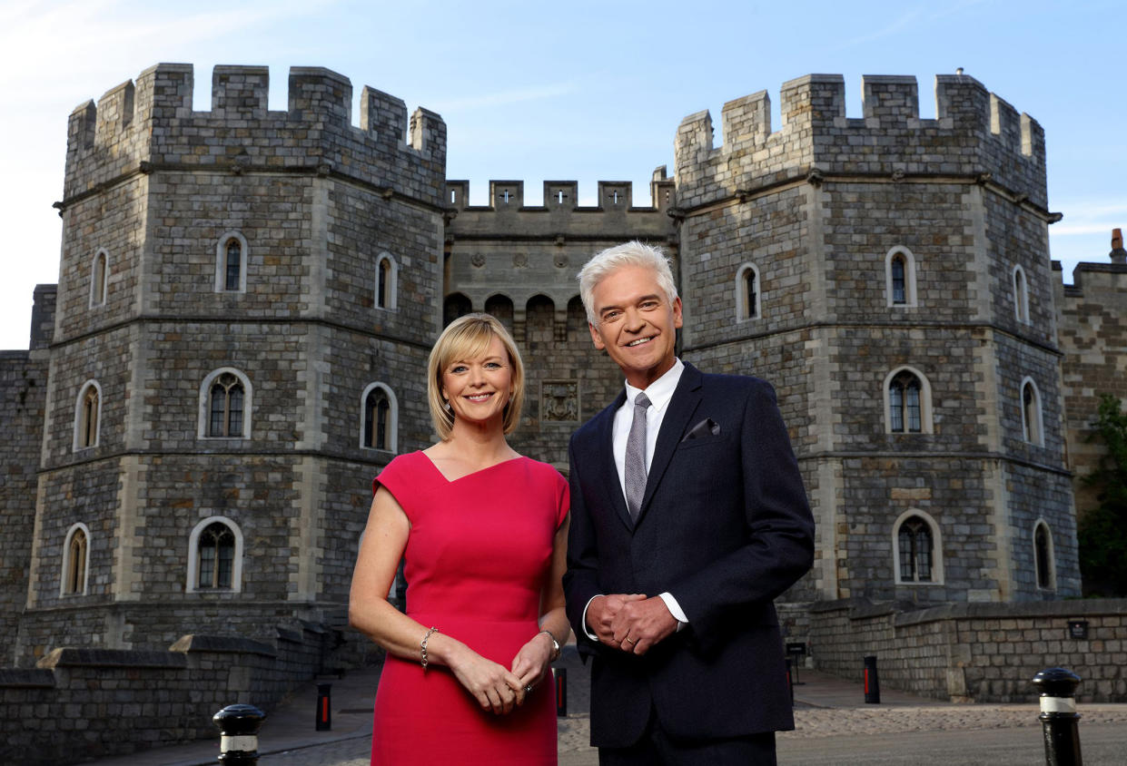 Julie Etchingham and Phillip Schofield at Windsor Castle