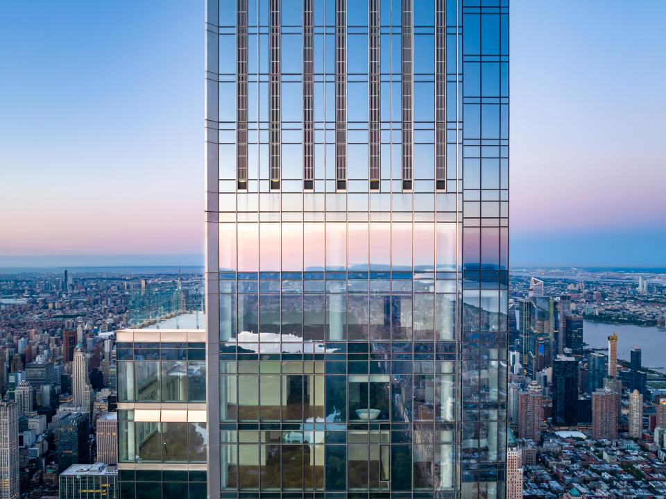 the $250 million New York City penthouse at Central Park Tower, surrounded by other, much shorter buildings