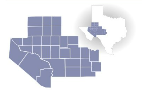 A screen capture shows the West Texas region, according to the Texas Comptroller of Public Accounts.