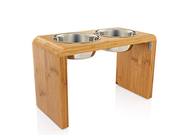 20 Elevated Dog Bowls That Are Actually, Wooden Raised Dog Feeders