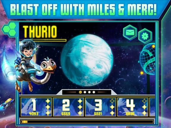 The "Miles from Tomorrowland" app lets kids go on adventures with Miles around the universe.