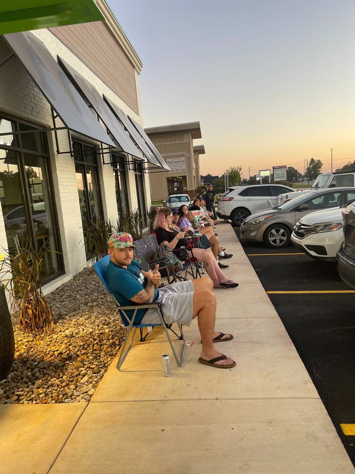 Some patrons camped out before the opening of the new Surcheros Fresh Mex in Warner Robins for an offer of free burritos for a year for the first 50 people to order via the restaurant’s app.