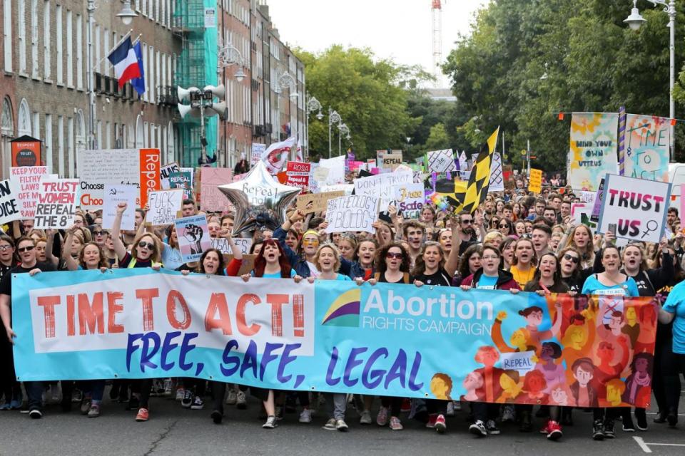 'Yes' vote campaigners in Dublin (AFP/Getty Images)