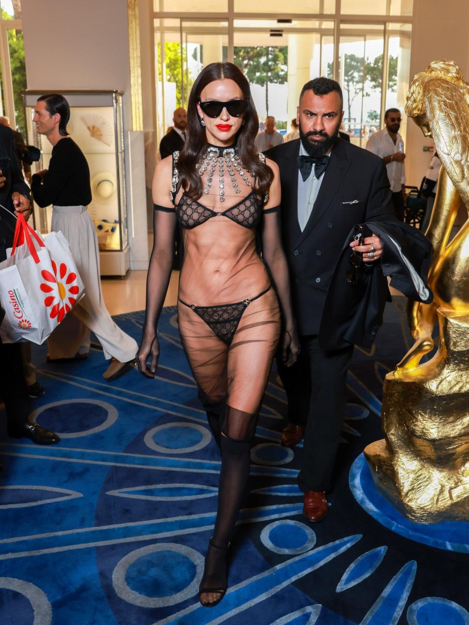 Irina Shayk at Hotel Martinez during the 2023 Cannes Film Festival.