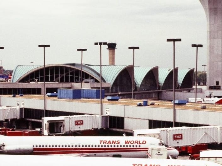 TWA base at St. Louis before ceasing operations.